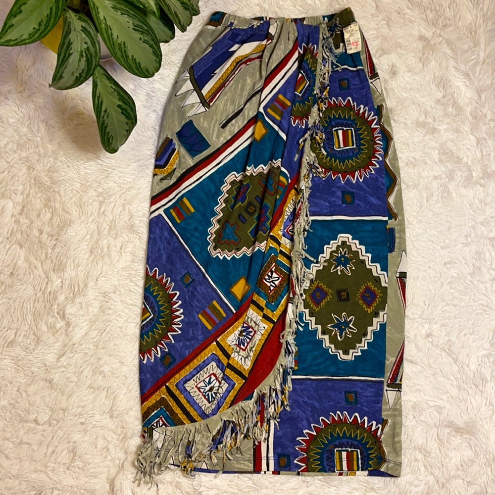Colorful Geometric Patterned Skirt